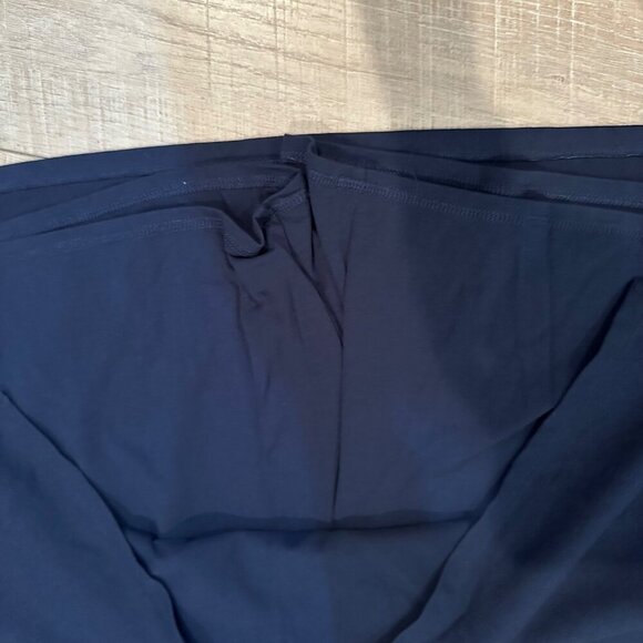 Style&Co Womens Navy Blue Cotton Blend Pull-On Skirt With Drawstring Waist Size - Picture 2 of 8